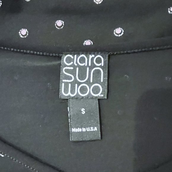 Clara Sun Woo Sparkle Tunic in Black, Size S, NEW - Picture 6 of 7